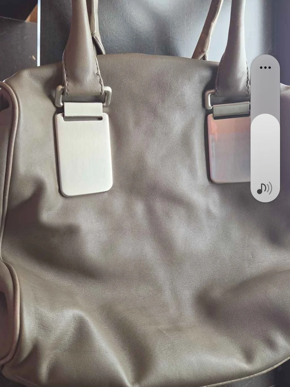 Vintage Banana Republic Slouchy Dove Gray Leather Satchel Bag.